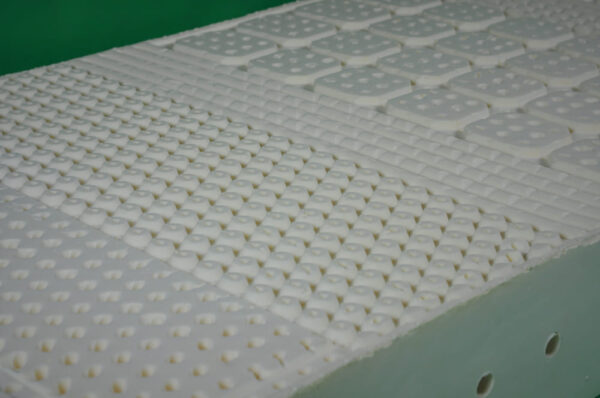 Particolare sezione materasso in 100% Lattice disegno a sette zone MYREST